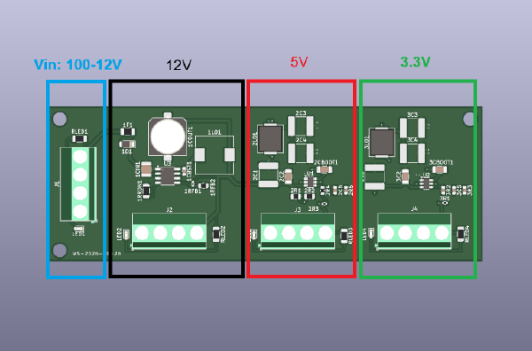 10W Three Stage Buck Convertor